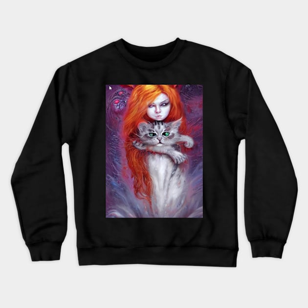 Kitty Cat Raymond Crewneck Sweatshirt by Terrence Torphy